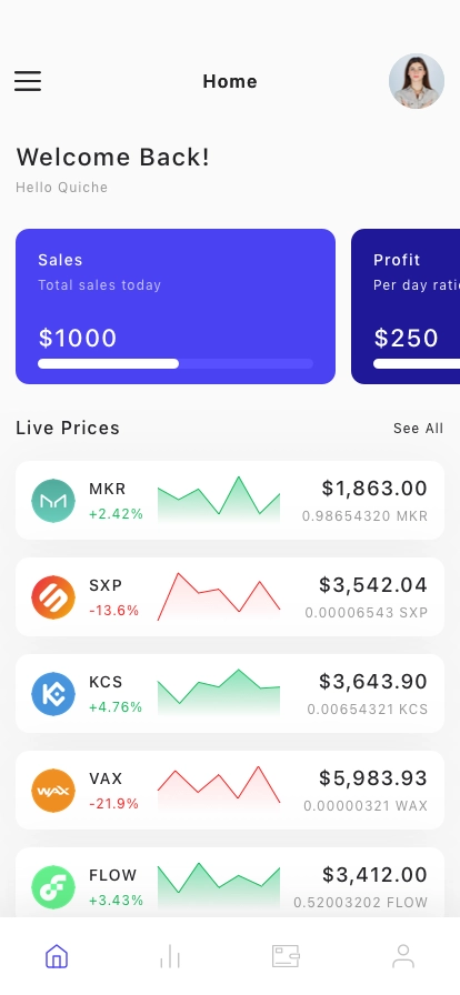 Cryptocurrency Exchange App UI Kit - Screenshot 1