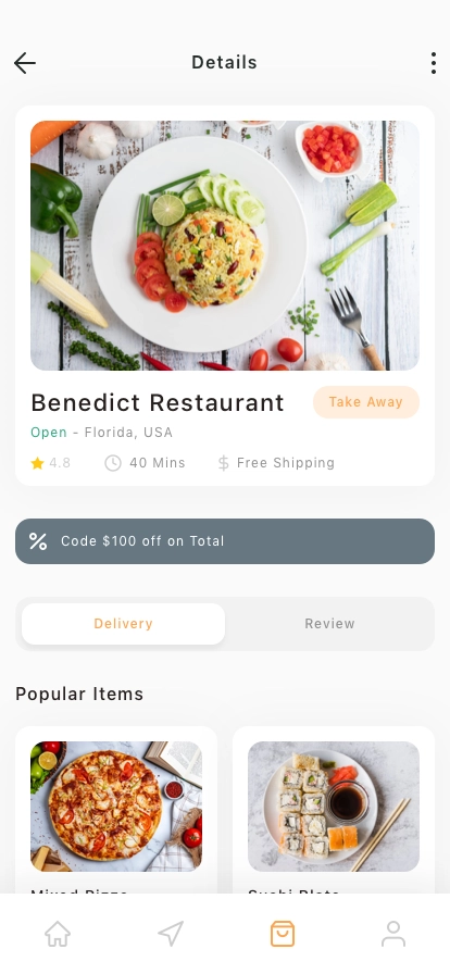 Food Delivery Mobile App UI Kit - Screenshot 2