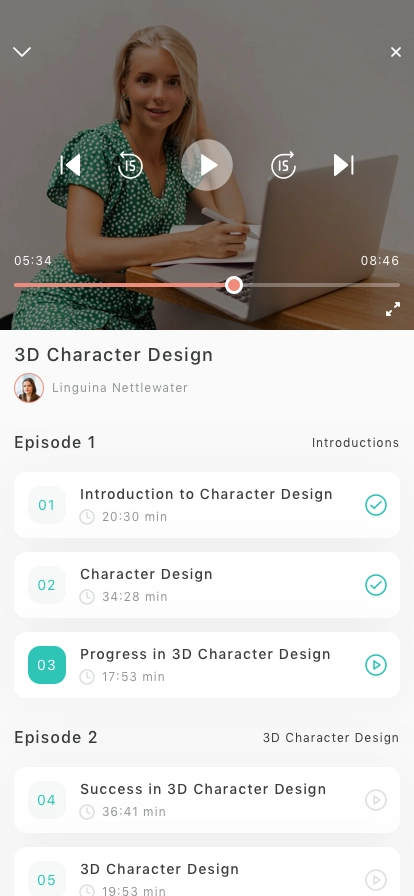 Online Course Mobile App UI Kit - Screenshot 5