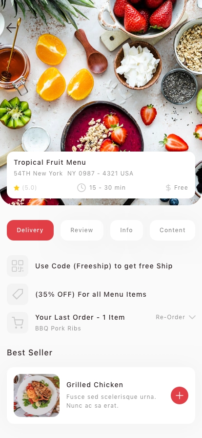 Food Delivery Mobile App UI Kit - Screenshot 4