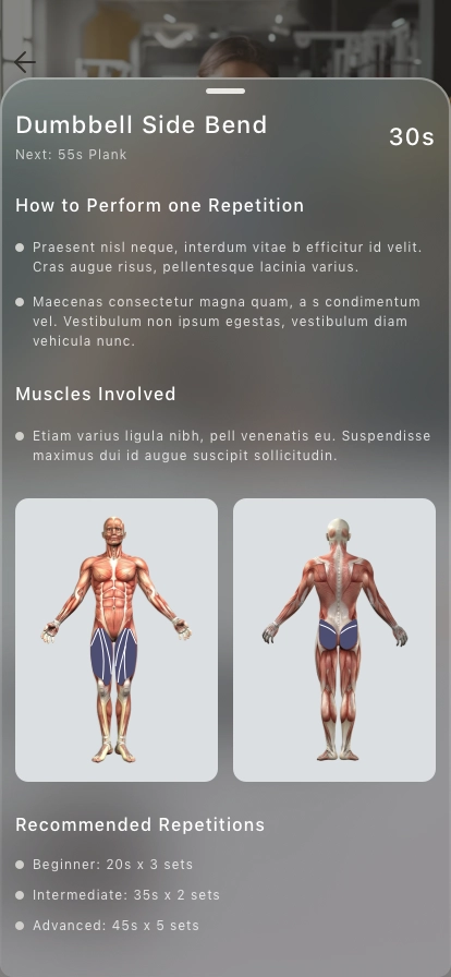 AI Fitness Mobile App UI Kit - Screenshot 4