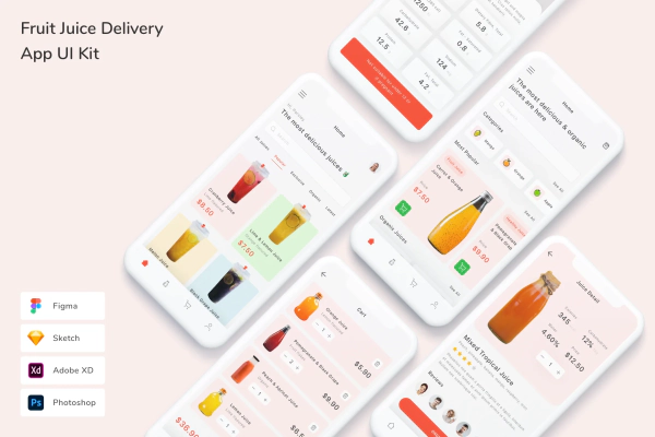 Fruit Juice Delivery App UI Kit