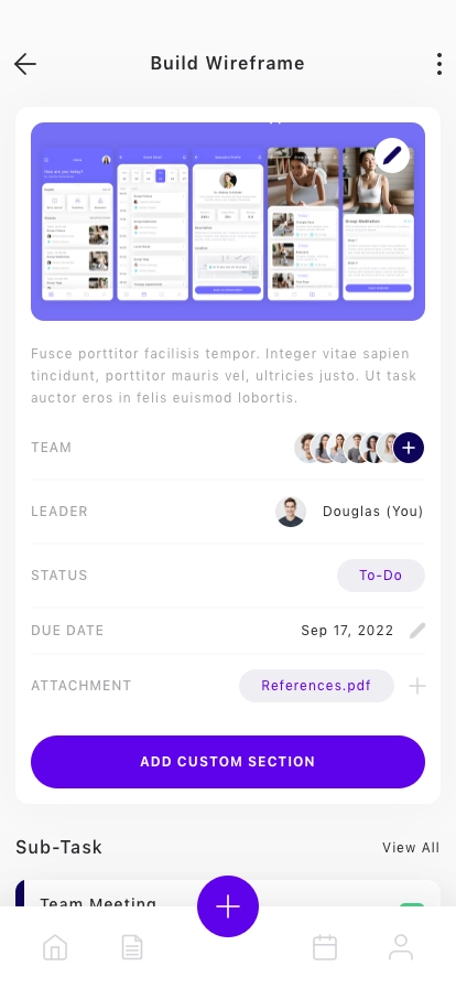 Task & Project Management Mobile App UI Kit - Screenshot 4