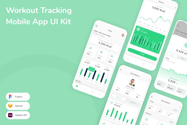 Workout Tracking Mobile App UI Kit