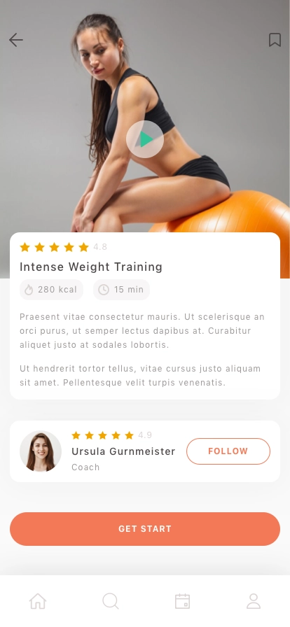 Fitness Mobile App UI Kit - Screenshot 3