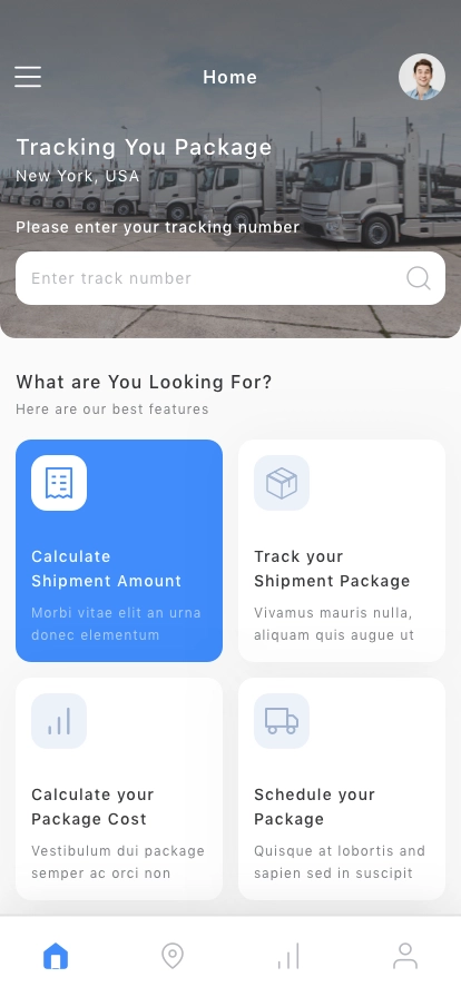 Shipping Tracker Mobile App UI Kit - Screenshot 1