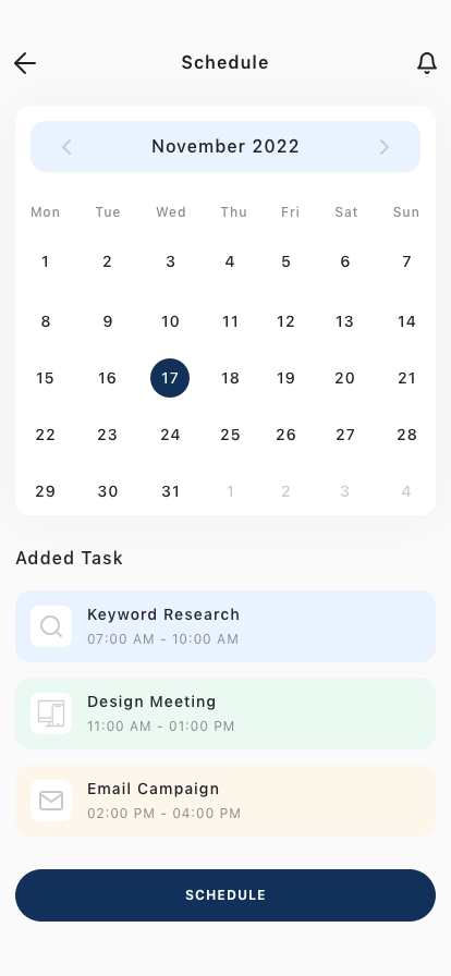 Schedule & Task Management Mobile App UI Kit - Screenshot 3