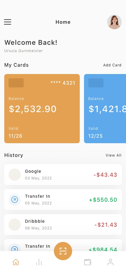 Payment & Wallet Mobile App UI Kit - Screenshot 1