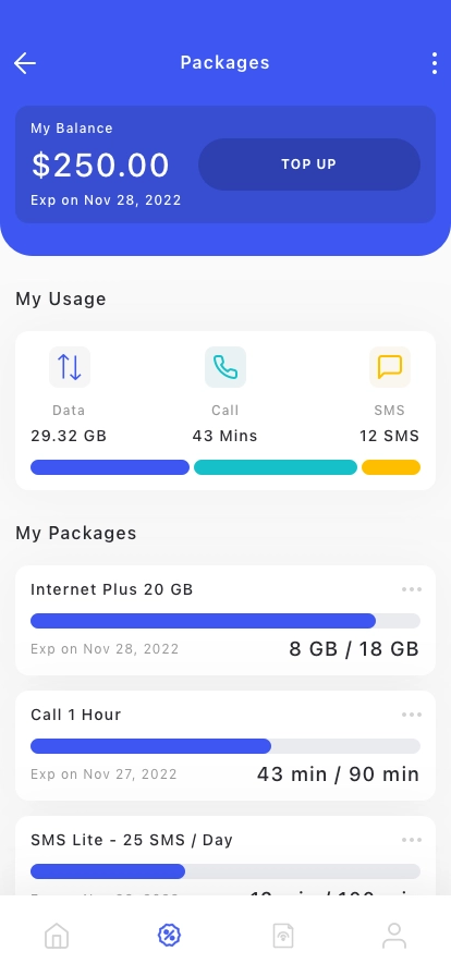 Phone Provider Mobile App UI Kit - Screenshot 2