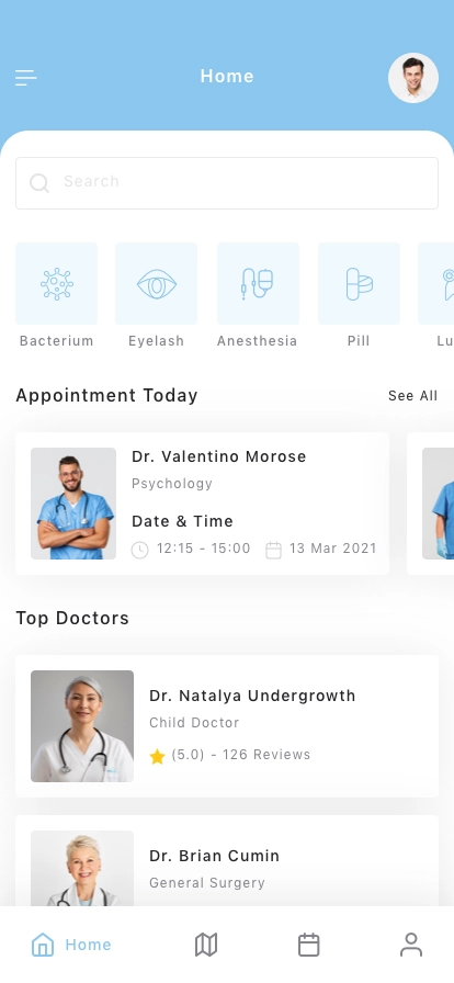 Doctor Finder Mobile App UI Kit - Screenshot 2