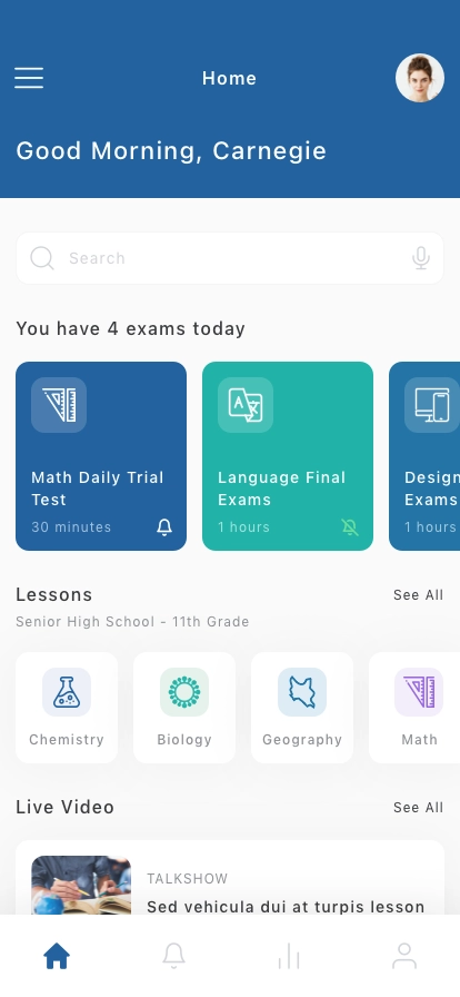 Student Course Mobile App UI Kit - Screenshot 1