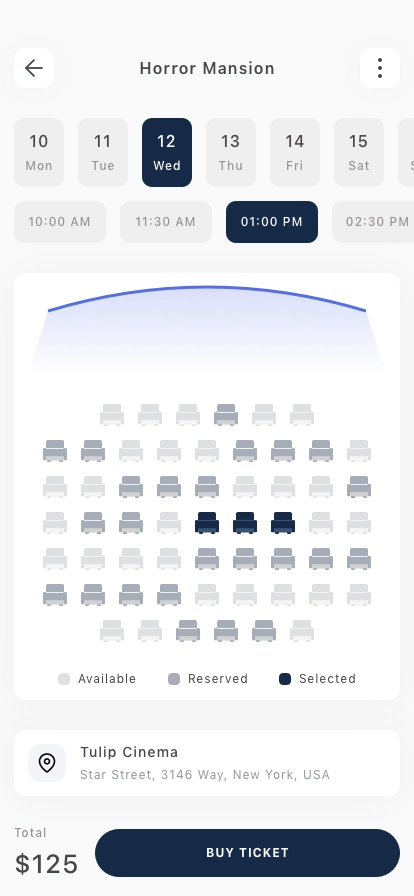 Cinema Booking Mobile App UI Kit - Screenshot 5