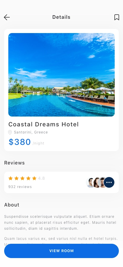 Hotel Search Mobile App UI Kit - Screenshot 3