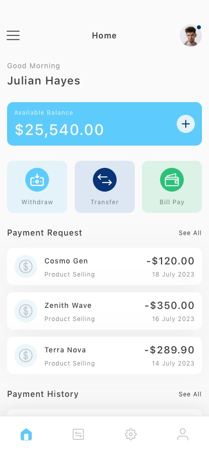 Online Banking Mobile App UI Kit - Screenshot 2