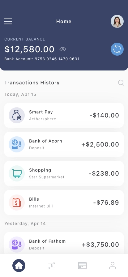 E-Wallet Mobile App UI Kit - Screenshot 1