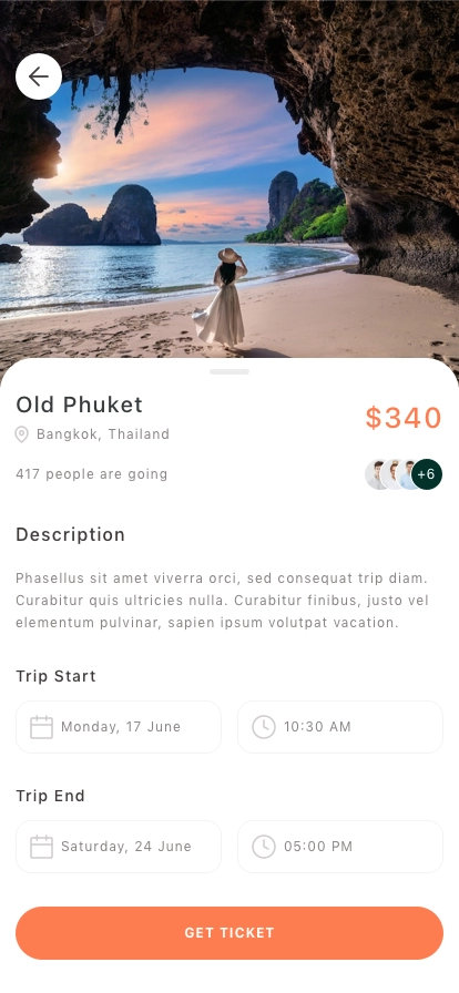 Trip & Travel Mobile App UI Kit - Screenshot 5