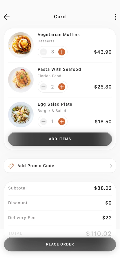 Food Ordering Mobile App UI Kit - Screenshot 5