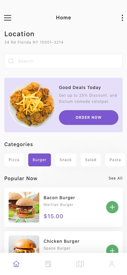 Food Ordering Mobile App UI Kit - Screenshot 1