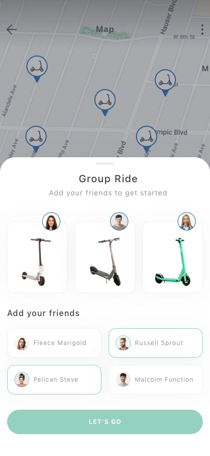 Scooter Hire Mobile App UI Kit - Screenshot 2