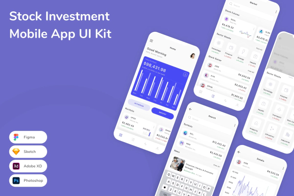 Stock Investment Mobile App UI Kit