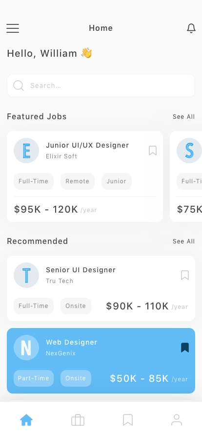 Job Hiring Mobile App UI Kit - Screenshot 2