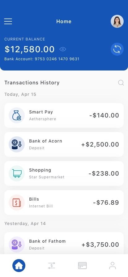 Online Wallet Mobile App UI Kit - Screenshot 1