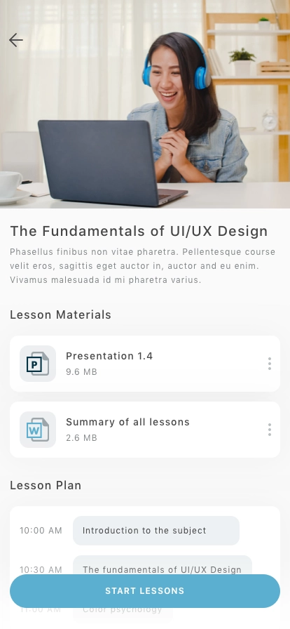 Online Course Mobile App UI Kit for Figma, Sketch & XD | UIworkshop