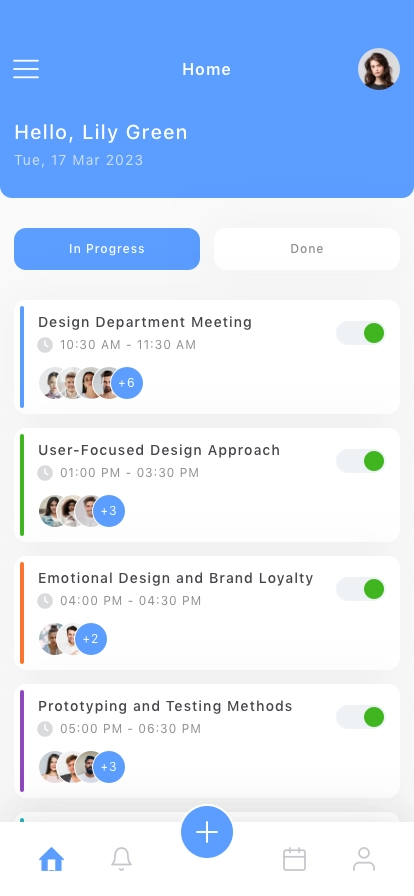Meetings & Tasks Mobile App UI Kit - Screenshot 4