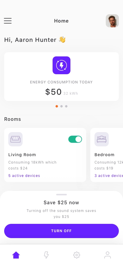 Energy Monitor Mobile App UI Kit - Screenshot 1