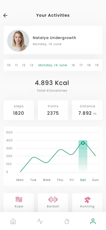 Fitness & Training Tracker App UI Kit - Screenshot 5