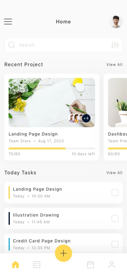 Project Management Mobile App UI Kit - Screenshot 2
