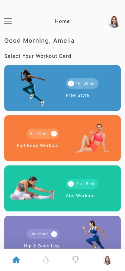 Fitness & Workout Mobile App UI Kit - Screenshot 1