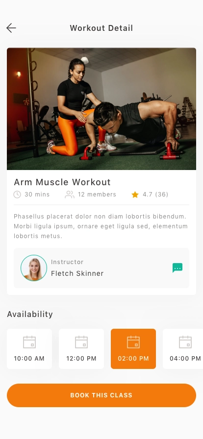 Fitness Class App UI Kit - Screenshot 3