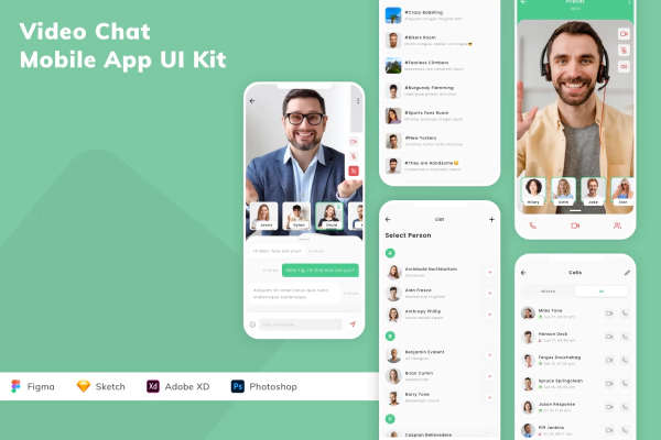 Video Chat Mobile App UI Kit