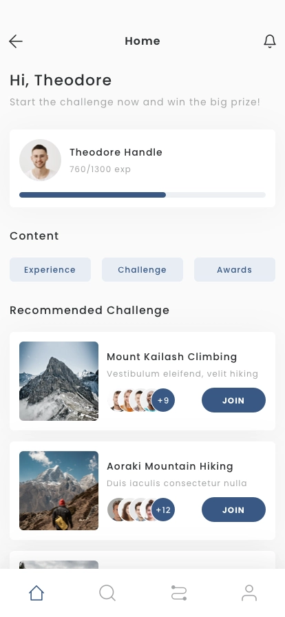 Hiking Trip Mobile App UI Kit - Screenshot 2