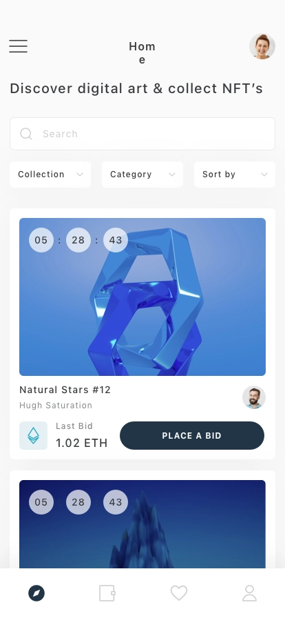 NFT Marketplace Mobile App UI Kit - Screenshot 1