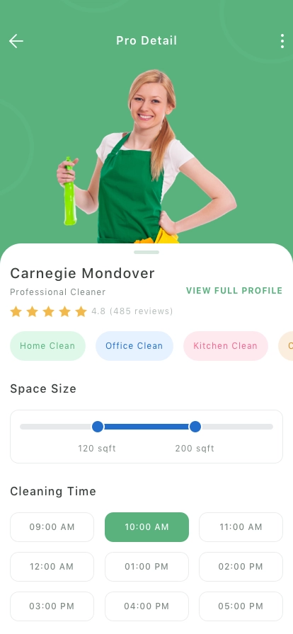 Cleaning Service Mobile App UI Kit - Screenshot 4