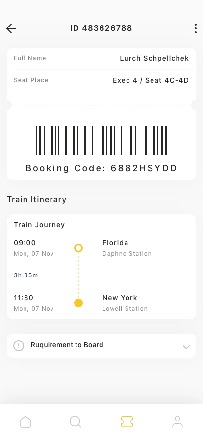 Train Booking Mobile App UI Kit - Screenshot 3