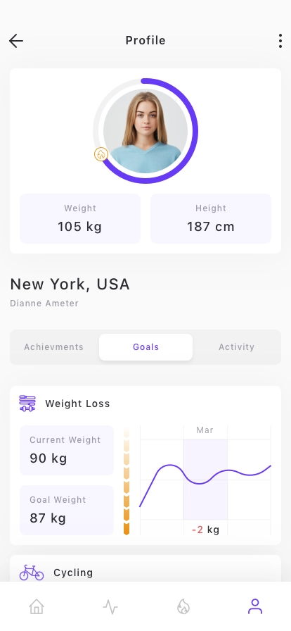 Fitness Health Tracker App UI Kit - Screenshot 3