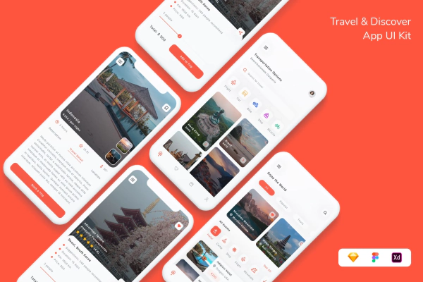 Travel & Discover App UI Kit
