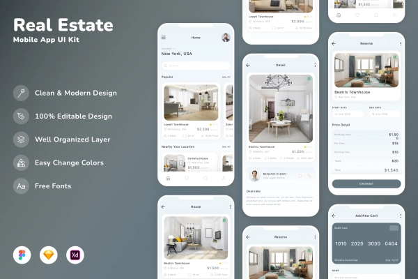 Real Estate Mobile App UI Kit