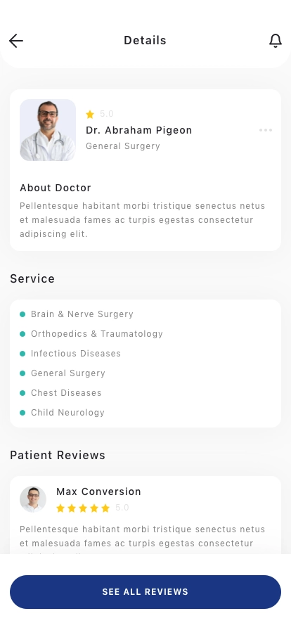 Doctor & Medical Mobile App UI Kit - Screenshot 4