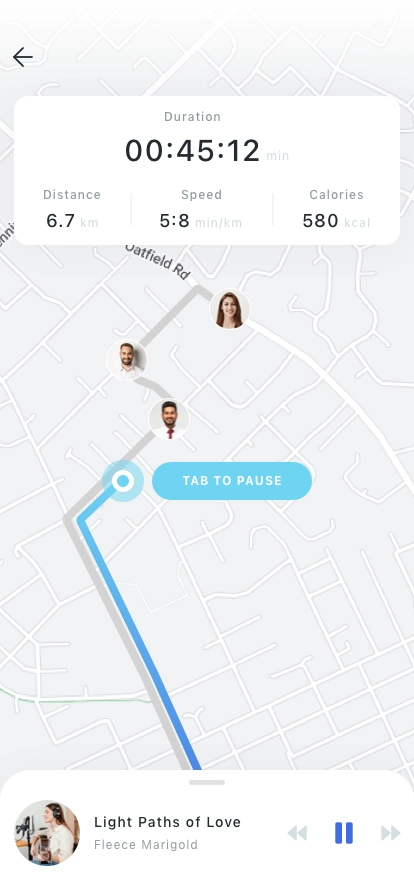 Running Tracker Mobile App UI Kit - Screenshot 3