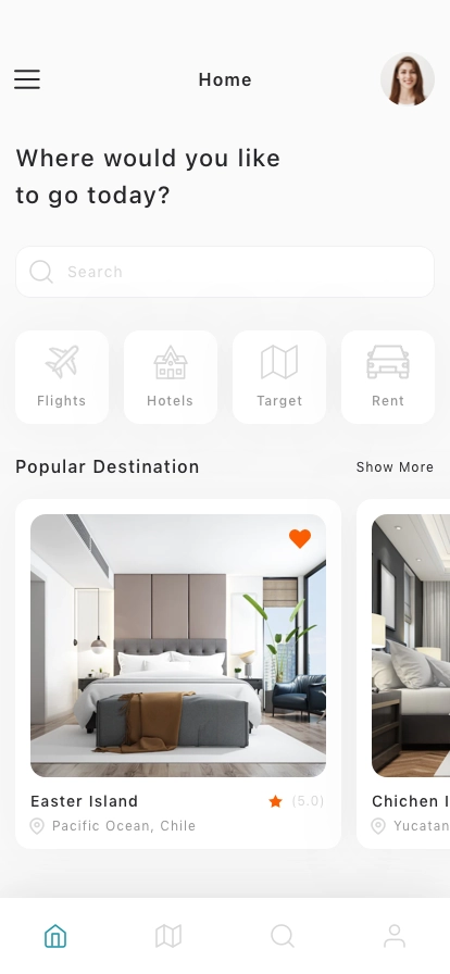 Travel & Discover Mobile App UI Kit - Screenshot 1