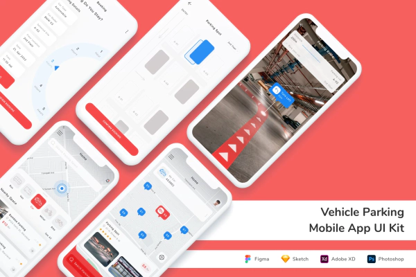 Vehicle Parking Mobile App UI Kit
