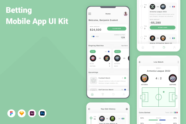 Betting Mobile App UI Kit