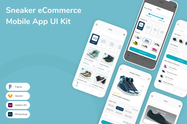 Sneaker eCommerce Mobile App UI Kit