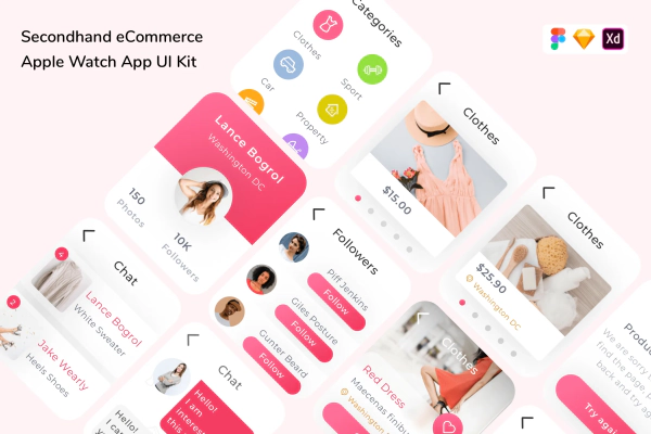 Secondhand eCommerce Apple Watch App UI Kit