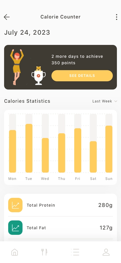 Calorie Tracking Mobile App UI Kit - Screenshot 5