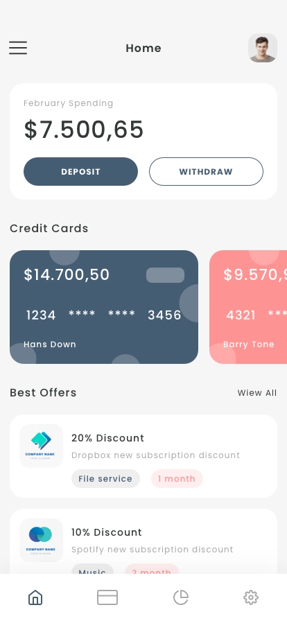 Financial Management Mobile App UI Kit - Screenshot 1